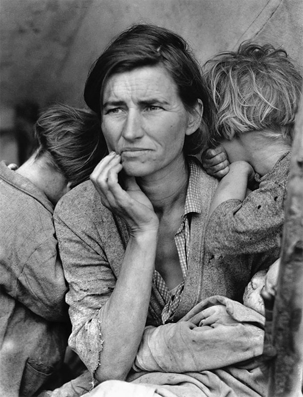 foto ritratto donna bambini dorothea lange